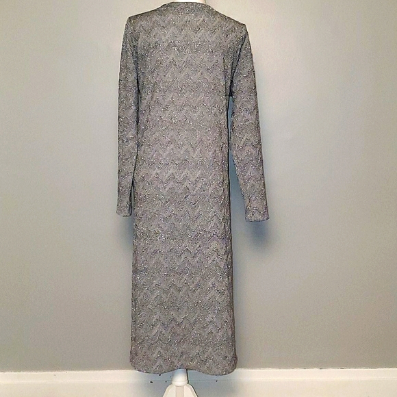 LuLaRoe Metallic Silver Lg Sarah Cardigan - Picture 2 of 5